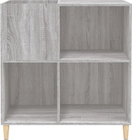 vidaXL Δισκοθήκη Γκρι Sonoma 84,5 x 38 x 89 εκ. από Επεξεργασμένο Ξύλο