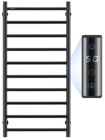 VEVOR 10-Bar Towel Warmer Rack Wall Mounted Heated Towel Rack for Bathroom Black