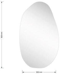 ΚΑΘΡΕΠΤΗΣ FRAMELESS 2 PAKOWORLD ΜΑΥΡΟ 50X1.2X85ΕΚ
