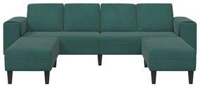 vidaXL Καναπές σαλονιού 3 pcs Σκούρο Πράσινο