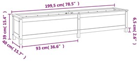 ΖΑΡΝΤΙΝΙΕΡΑ ΥΠΕΡΥΨΩΜΕΝΗ 199,5X40X39 ΕΚ. ΑΠΟ ΜΑΣΙΦ ΞΥΛΟ ΠΕΥΚΟΥ 825270