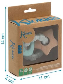 Μασητικό Kiokids Σιλικόνης 7cm Mint