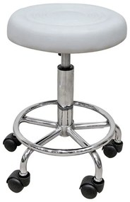 Σκαμπό Bar 70 (Σετ 2τμχ) White Pu 38x38x65cm Metal, Technoderma