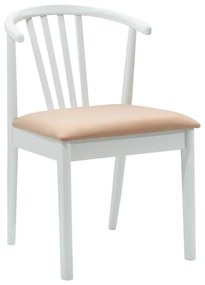 vidaXL Καρέκλα τραπεζαρίας 2 pcs Λευκό και Καφέ Καθαρό Καουτσούκ