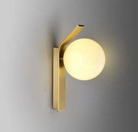SE21-GM-15 KELIA WALL LAMP BRASS AND OPAL E14 12x15x22cm IP20 220V 2 YEARS WARRANTY