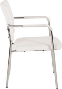 ΚΑΡΕΚΛΑ QUESTA ΜΕ ΜΠΡΑΤΣΑ HM1070.02 ΛΕΥΚΗ 56,5x59x85 cm