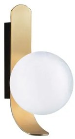 Απλίκα Φωτιστικό Τοίχου Γυαλί Polina H25,5 Φ12 Viokef 4266201 Λευκό-Χρυσό