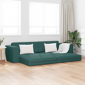 vidaXL Καναπές Κρεβάτι 2 σε 1 Σκούρος Πράσινος 245x150x60.5 εκ Υφάσματος