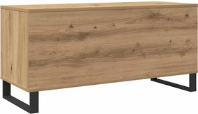 vidaXL Ντουλάπι δίσκων βινυλίου με ράφι artisan δρυς 100 x 38 x 48 εκ.