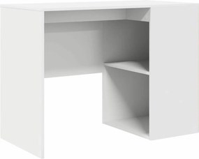 vidaXL Γραφείο με ράφι Λευκό 102 x 50 x 75 εκ Επεξεργασμένο ξύλο