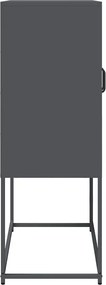 vidaXL Highboard Ανθρακί 68x39x107 cm Χάλυβας