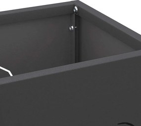 vidaXL Βάση ομπρέλας βροχής Μαύρο 15,5 x 15,5 x 49 εκ Ατσάλι