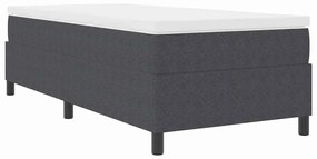 vidaXL Κρεβάτι με ελατήρια Σκούρο γκρι 90 x 190 cm Βελούδο