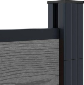 vidaXL Πάνελ Φράχτη 5 pcs WPC και Αλουμίνιο Γκρι