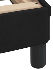 vidaXL Κρεβάτι με Στρώμα Μαύρο 100x200 εκ. Βελούδινο