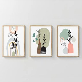 Πίνακας Thalyn pakoworld τρίπτυχος με ψηφιακή εκτύπωση και πλαίσιο 33x1.5x48εκ