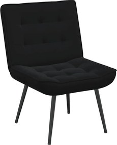 vidaXL Καρέκλα χαλάρωσης Μαύρη 64x74x84 cm Βελούδο