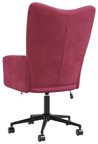 vidaXL Πολυθρόνα Relax Μπορντό Βελούδινη