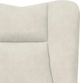 vidaXL Πολυθρόνα Κρεμ 63 x 67 x 94 εκ. Βελούδο
