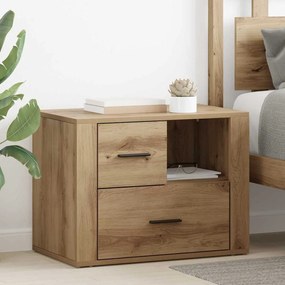 vidaXL Κομοδίνο artisan δρυς 60 x 36 x 45 εκ Επεξεργασμένο ξύλο
