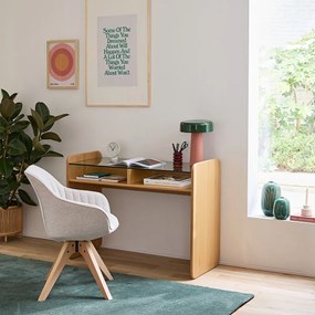 Γραφείο με επιφάνεια από ενισχυμένο γυαλί Ericson