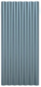 vidaXL Πάνελ Οροφής 36 τεμ. Γκρι 80 x 36 εκ. Γαλβανισμένος χάλυβας