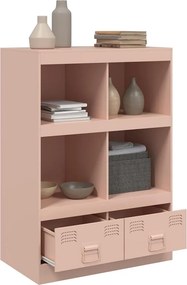 vidaXL Ραφιέρα Ροζ 67x39x95 εκ. από Ατσάλι