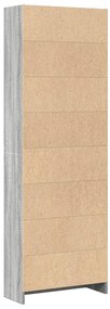 vidaXL Βιβλιοθήκη Γκρι Sonoma 60x24x176 εκ. από Επεξεργασμένο Ξύλο