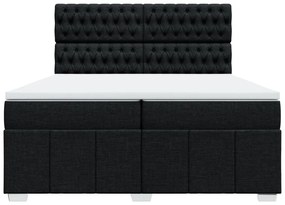 ΚΡΕΒΑΤΙ BOXSPRING ΜΕ ΣΤΡΩΜΑ ΜΑΥΡΟ 200X200 ΕΚ. ΥΦΑΣΜΑΤΙΝΟ 3294084