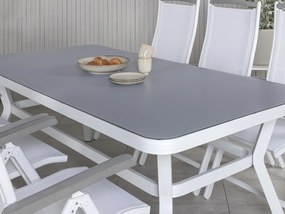 Τραπέζι εξωτερικού χώρου Dallas 2778, Spraystone, 74x100cm, Γκρι, Άσπρο, Μέταλλο | Epipla1.gr