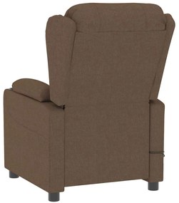 vidaXL Πολυθρόνα Μασάζ Ηλεκτρική Καφέ Υφασμάτινη