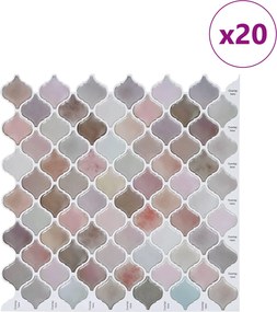 vidaXL Tile Λαμπτήρα 20 τεμ. Μπεζ 27 x 27 εκ. Πολυουρεθάνη και PET