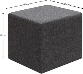 Σκαμπώ Linda Megapap υφασμάτινο χρώμα ανθρακί 40x40x40εκ.