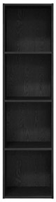 vidaXL Βιβλιοθήκη Μαύρη δρυς 40 x 30 x 152 εκ. Επεξεργασμένο ξύλο