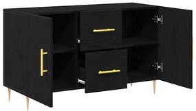 vidaXL Πλαϊνό γραφείο Μαύρη δρυς 100 x 36 x 60 εκ. Επεξεργασμένο ξύλο