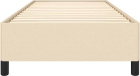 vidaXL Πλαίσιο κρεβατιού χωρίς στρώμα Κρέμα 80x200 cm Ύφασμα