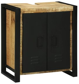 vidaXL Μονάδα Νιπτήρα 55x35x60 εκ. Μασίφ Ξύλο Ακατέργαστο Μάνγκο