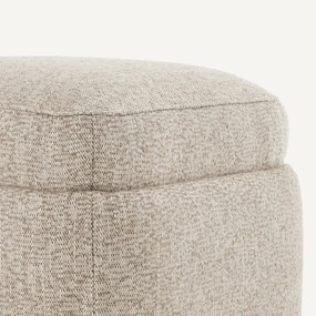 Πουφ από υφασμά με ανάγλυφη υφή, CLEOPHEE