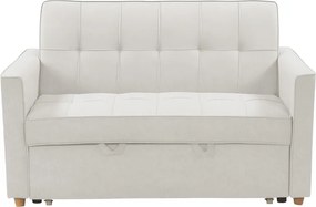 Καναπές-κρεβάτι Commit pakoworld 2θέσιος ύφασμα σε μπεζ-γκρι απόχρωση 142x93x90εκ