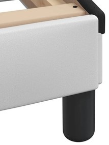 vidaXL Κρεβάτι με Στρώμα Λευκό και Μαύρο 80 x 200 εκ. Συνθετικό Δέρμα