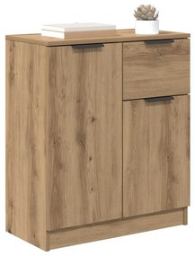 vidaXL Πλαϊνό γραφείο artisan δρυς 60 x 30 x 70 εκ. Επεξεργασμένο ξύλο