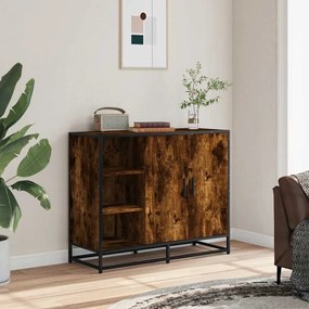 Sideboard Καπνιστή δρυς 92x35x76 cm Κατασκευασμένο ξύλο - Καφέ