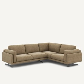 Γωνιακός καναπές από βελούδο stonewashed, CESAR