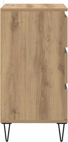 vidaXL Πλαϊνό γραφείο με συρτάρι Artisan Oak 40 x 35 x 70 εκ.
