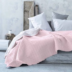 Κουβερλί Υπέρδιπλο (220x240) 2 Όψεων Nima Layers Rombo Shell Salmon/Linen