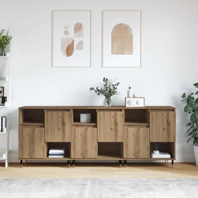 vidaXL Παραδοσιακά Πλευρικά Έπιπλα 3 pcs Artisan Oak