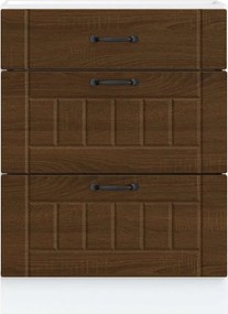 vidaXL ντουλάπι βάσης κουζίνας Lucca Καφέ Δρυς κατασκευασμένο ξύλο