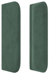 vidaXL Κεφαλάρι με Πτερύγια Σκούρο Πράσινο 93x16x78/88 εκ. Βελούδινο