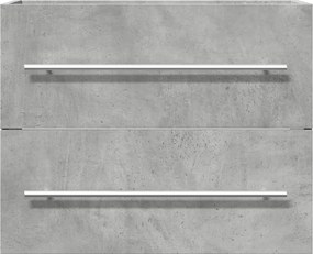 vidaXL Ντουλάπι Νιπτήρα Γκρι Σκυροδέμ. 60 x 38,5 x 48 εκ. Επεξ. Ξύλο