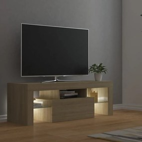 Έπιπλο Τηλεόρασης με LED Sonoma Δρυς 120 x 35 x 40 εκ. - Καφέ